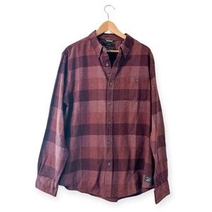 New Mens XL Long Sleeve Brushed Flannel, Weatherproof Vintage